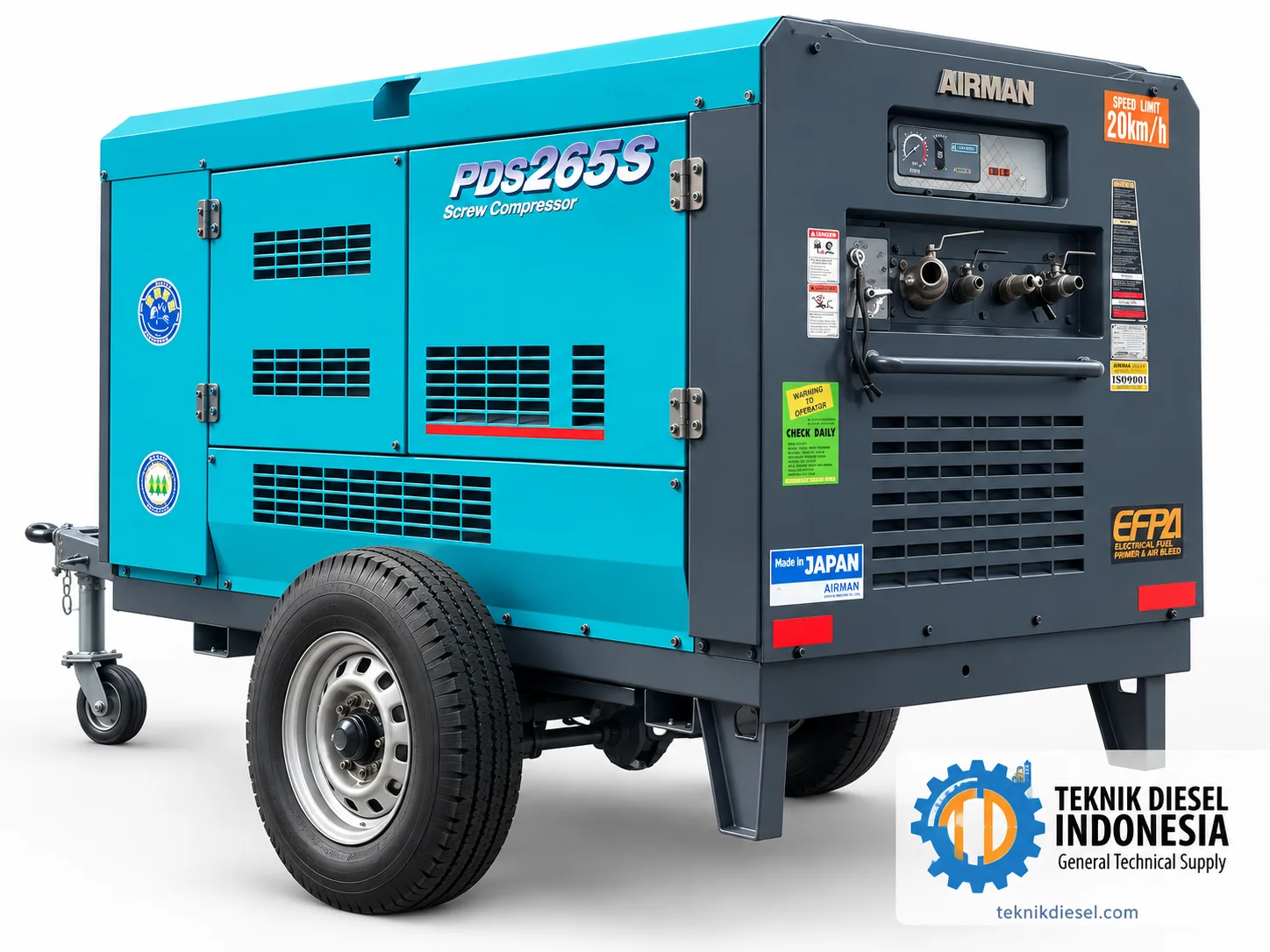 AIRMAN PDS265S Portable Screw Air Compressor