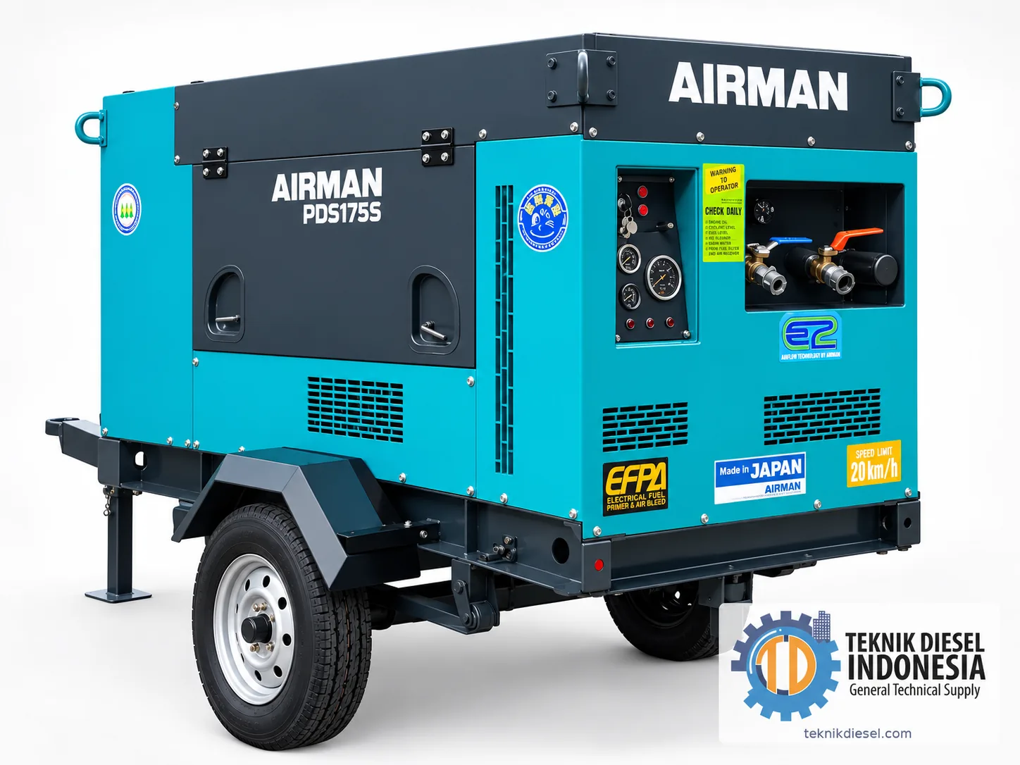 AIRMAN PDS175S Portable Screw Air Compressor